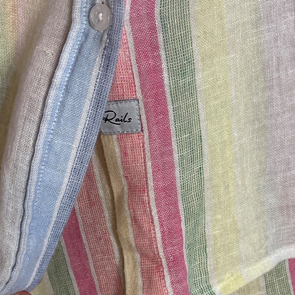 Linen Rails Multicolor Striped Button-Up Top - Picture 8 of 10